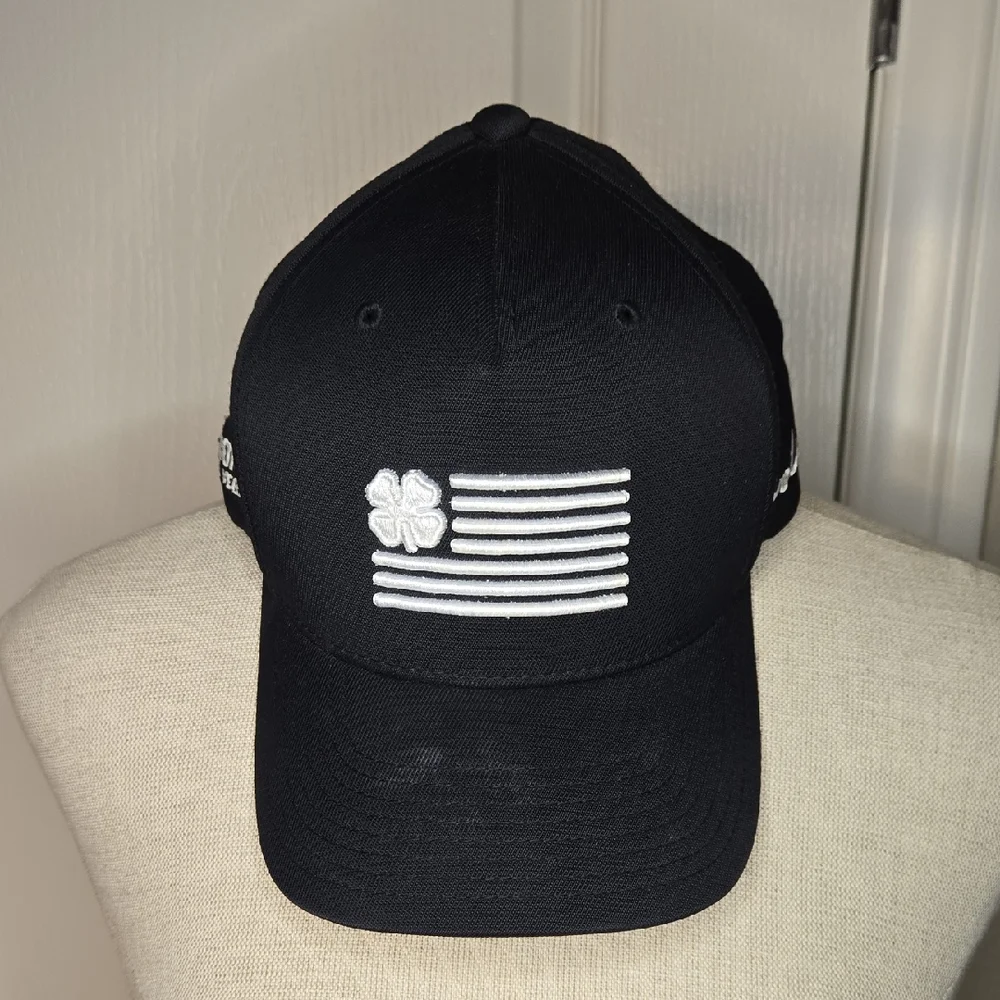 Men's Black Hat with White Embroidery